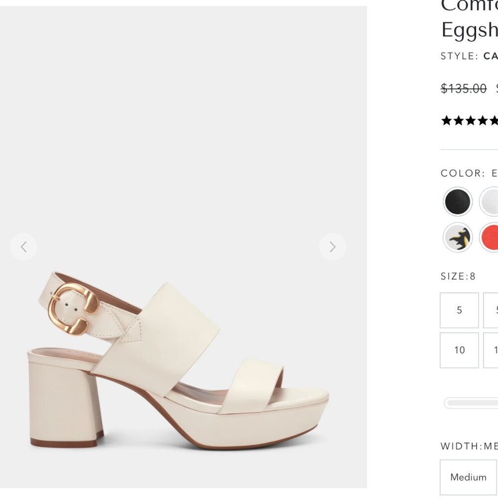 Aerosoles Camera Platform Sandal Eggshell Leather Size  Size 7
